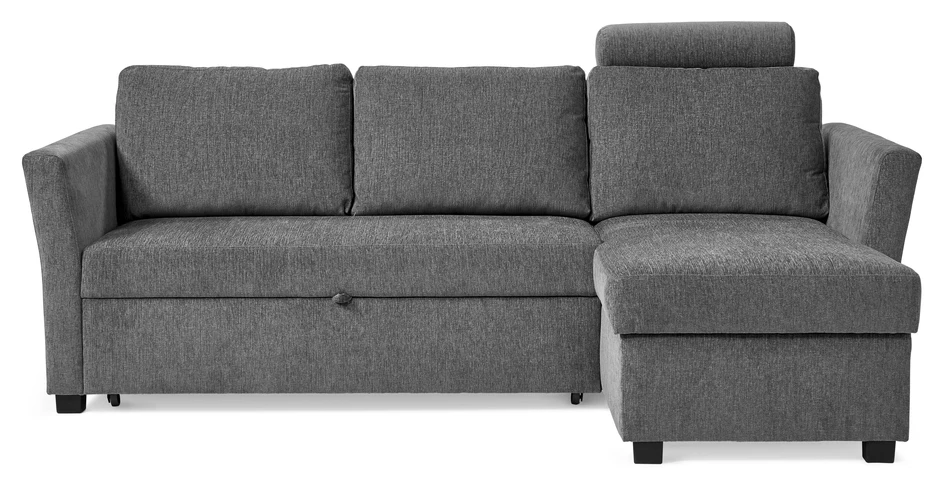 Sandö - Bäddsoffa 3-sits med flyttbar schäslong - Grå