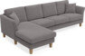 Eden - 3-sits soffa med schäslong - Grå