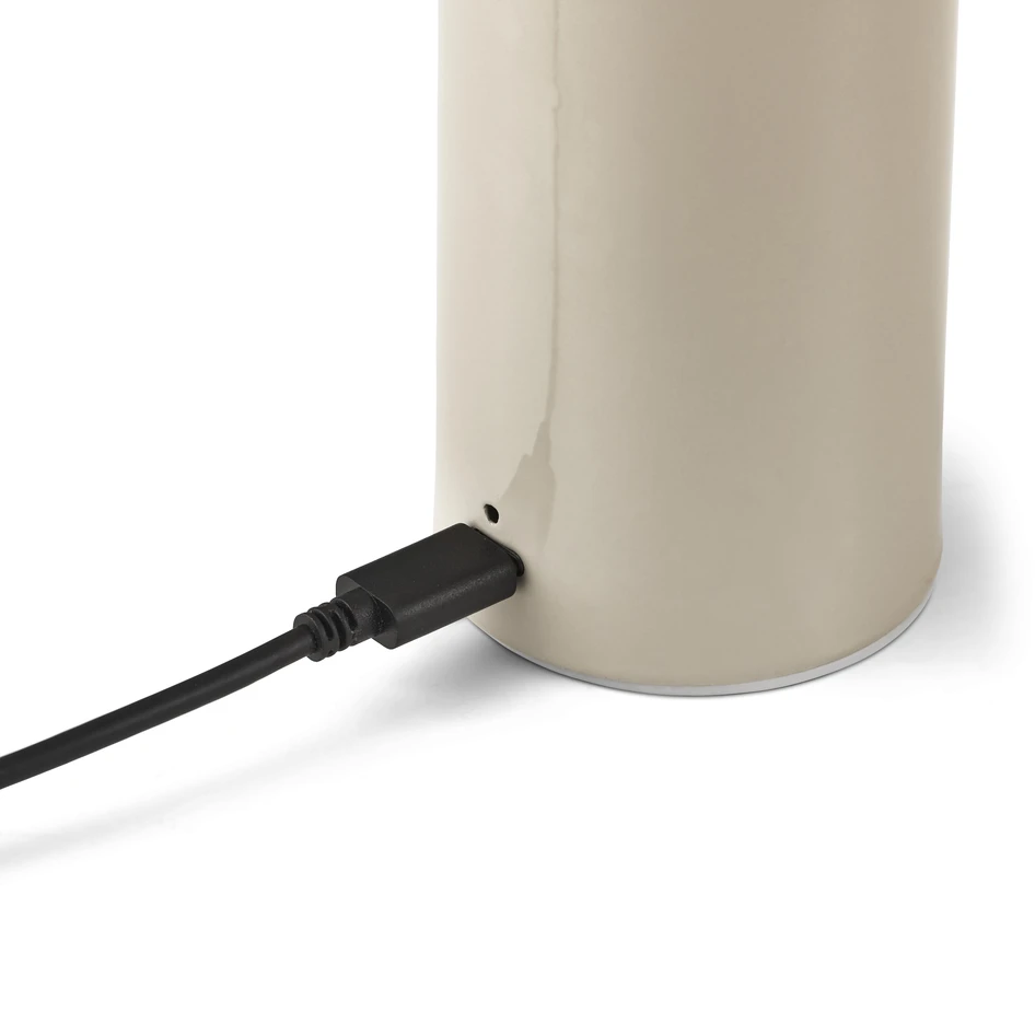 Amos - Portabel bordslampa H25 Ø15 cm - Beige