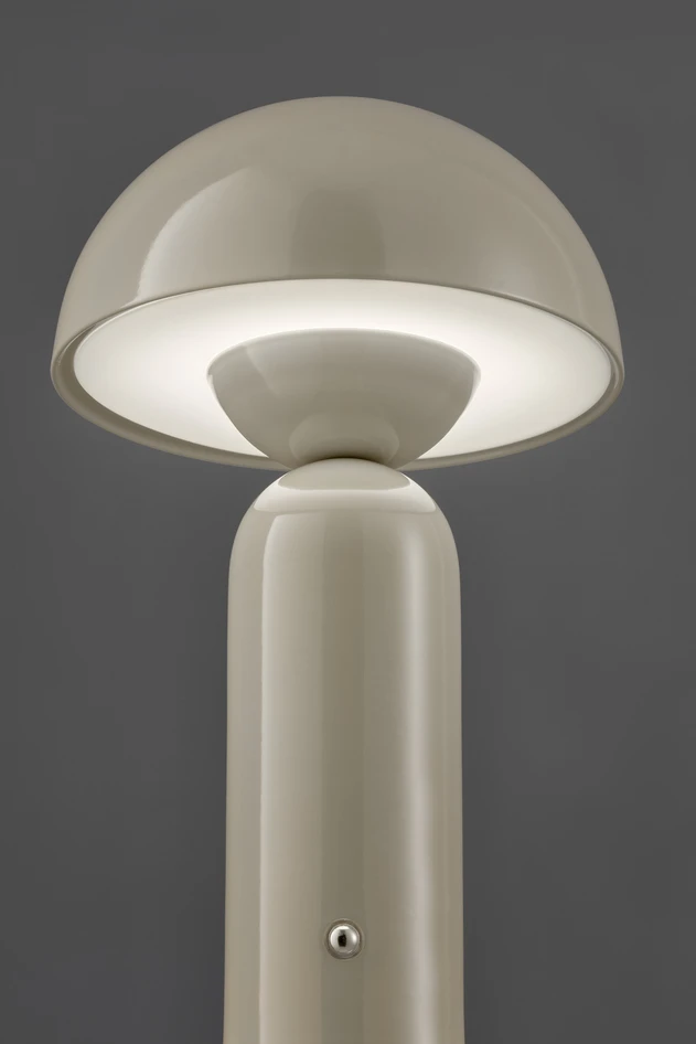 Amos - Portabel bordslampa H25 Ø15 cm - Beige