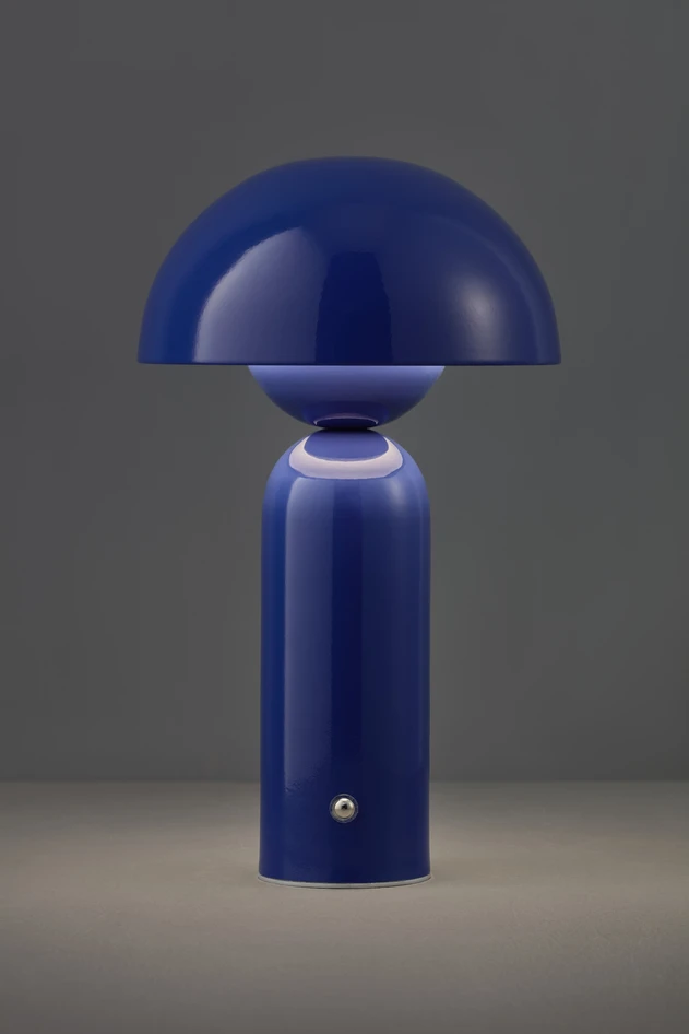 Amos - Portabel bordslampa H25 Ø15 cm - Blå