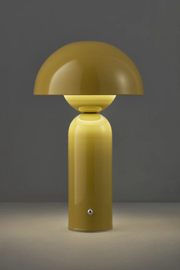 Amos - Portabel bordslampa H25 Ø15 cm - Gul