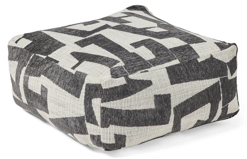 Square - Puff, B60 D60 cm - Svart