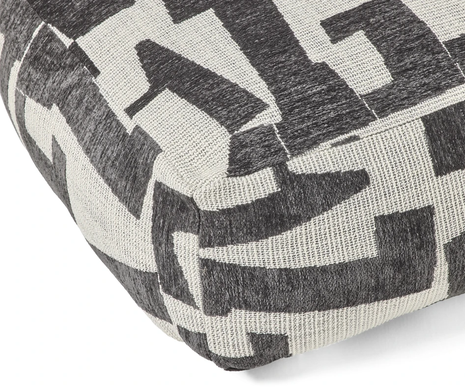 Square - Puff, B60 D60 cm - Svart