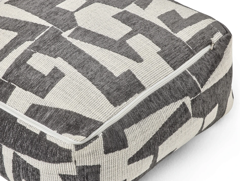 Square - Puff, B60 D60 cm - Svart