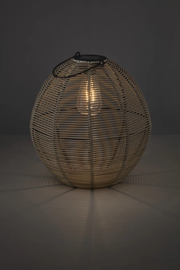 Lottie - Solcellsbelysning H32 Ø30cm - Brun
