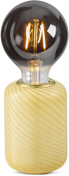 Ina/Smokey - Bordslampa med smokey ljuskälla - Gul