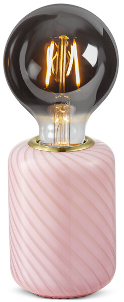 Ina/Smokey - Bordslampa med smokey ljuskälla - Rosa