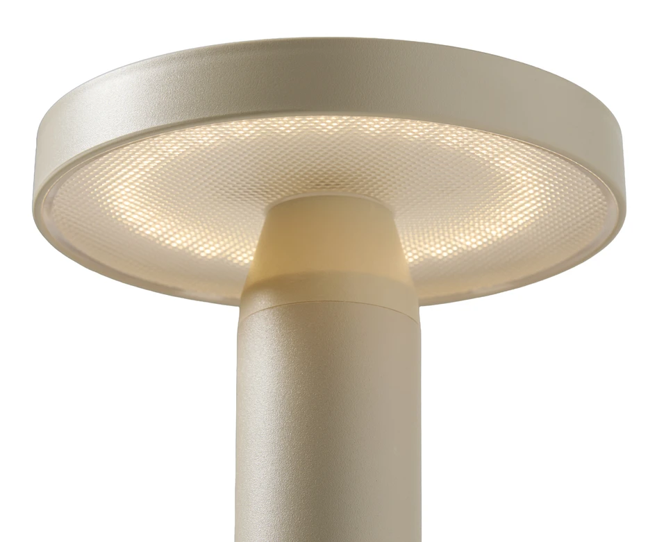 Kevin - Solcellsbelysning H22 Ø13 cm - Beige