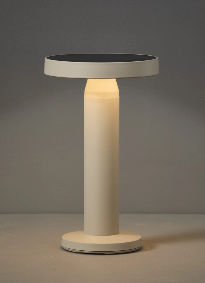 Kevin - Solcellsbelysning H22 Ø13 cm - Beige