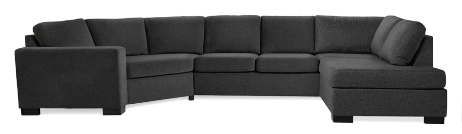 Nevada - 2-sits soffa med cosy hörn vänster och divan höger - Grå