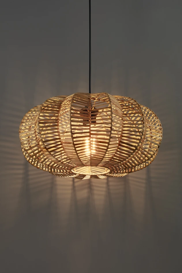 Azra - Taklampskärm H20 Ø43 cm - Brun