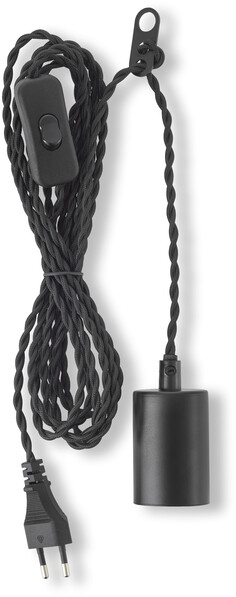 Twinna - Upphäng - E27, för vägguttag - Svart