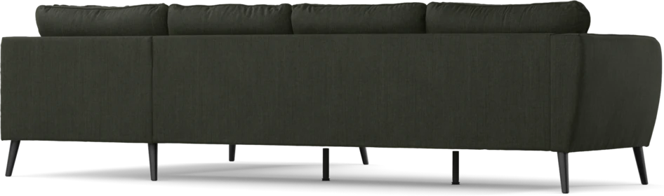 County - 3-sits soffa med divan höger - Grön