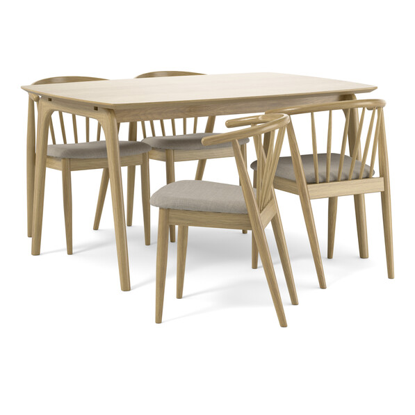 Nashua - Matgrupp med 4 stolar Sixten - Beige