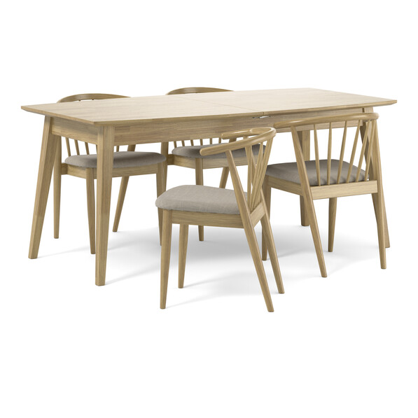 Ekerö - Matgrupp med 4 stolar Sixten - Beige