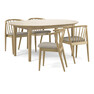 Ekerö - Matgrupp med 4 stolar Sixten - Beige