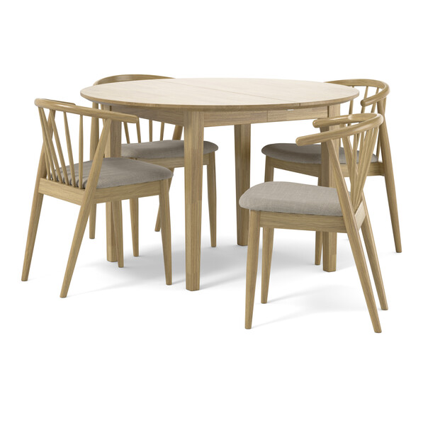 Ekerö - Matgrupp med 4 stolar Sixten - Beige