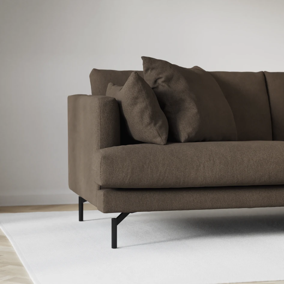 Harper - 3-sits soffa - Brun