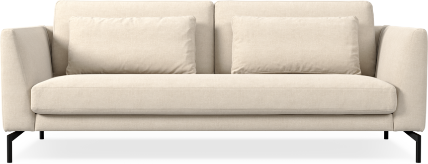 Willow - 3-sits soffa, hel dyna, fast klädsel - Beige
