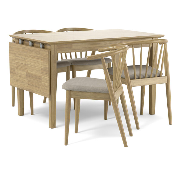 Ekerö - Matgrupp med 4 stolar Sixten - Beige