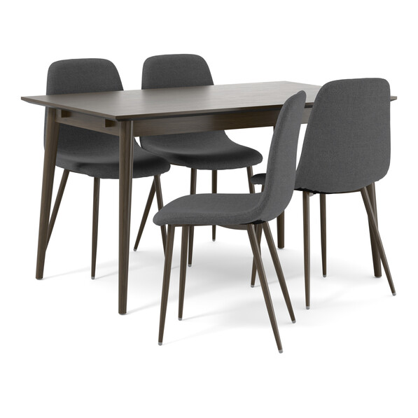 Harry - Matgrupp med 4 stolar Tracy - Grå