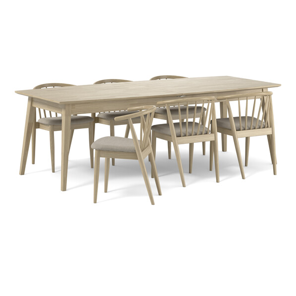 Ekerö - Matgrupp med 6 stolar Sixten - Beige