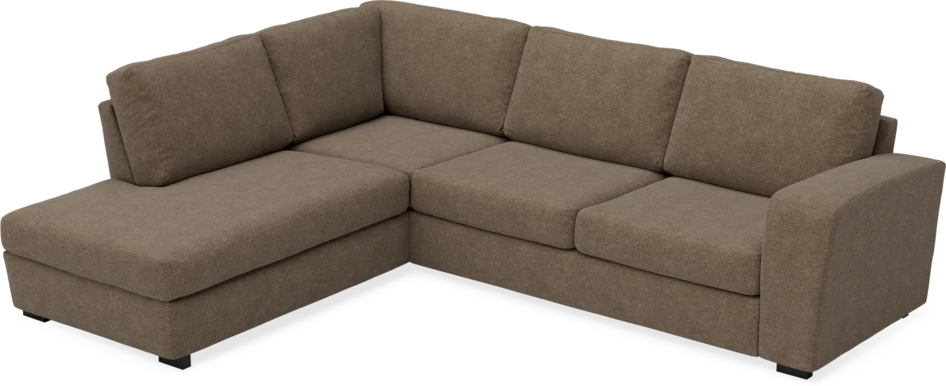Friday - 2,5-sits soffa med divan vänster - Brun