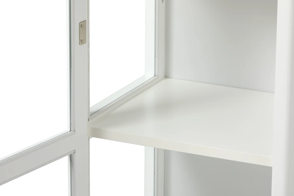 Tova - Vitrinskåp 1 dörr, 140x37x44 cm - Vit