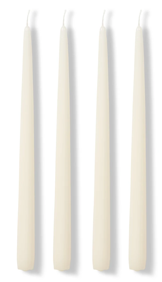 Antique - Lackade antikljus, 4-pack, H 30 Ø2,2 cm - Vit
