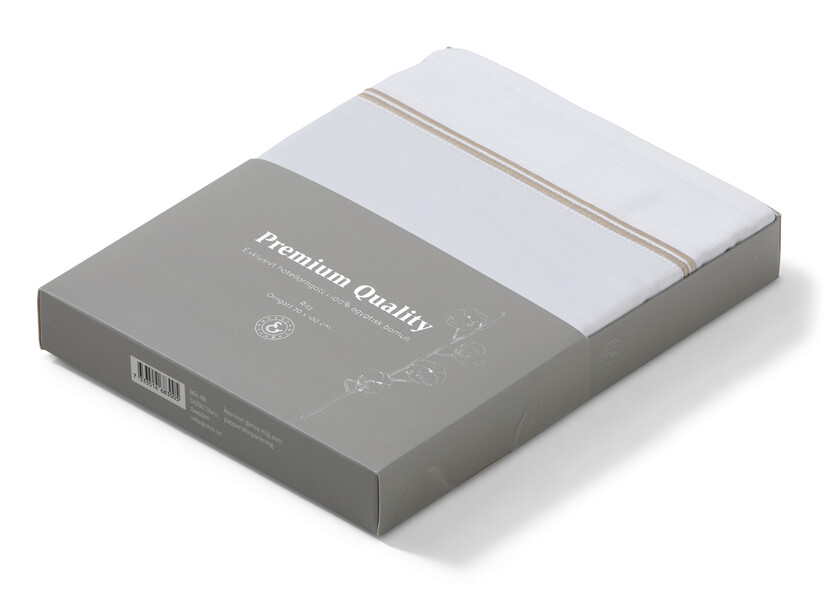 Ritz - Premium quality - Örngott till hotellkudde i egyptisk bomullssatin, 70x100 cm - Vit