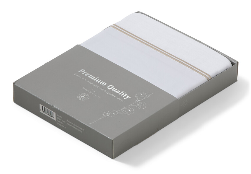 Ritz - Premium quality - Örngott till hotellkudde i egyptisk bomullssatin, 50x90 cm - Vit