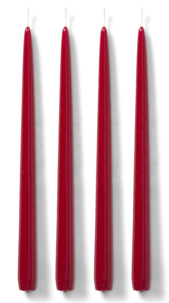 Antique - Ljus, H 30 Ø 2,2 cm, 4-pack - Röd