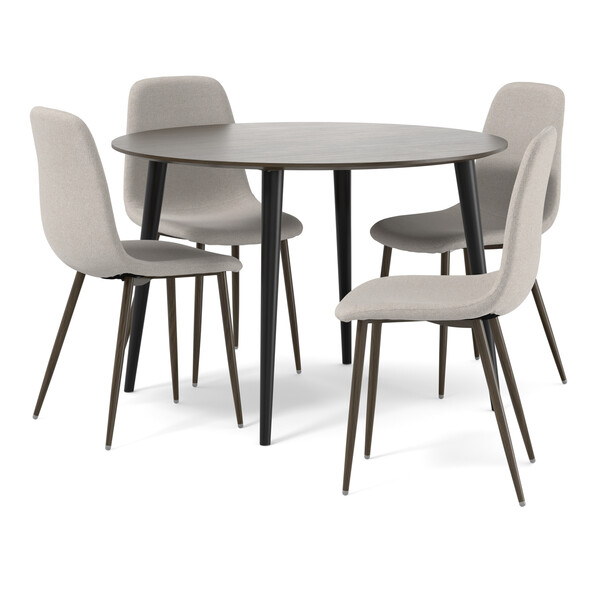 Plaine - Matgrupp med 4 stolar Tracy - Beige