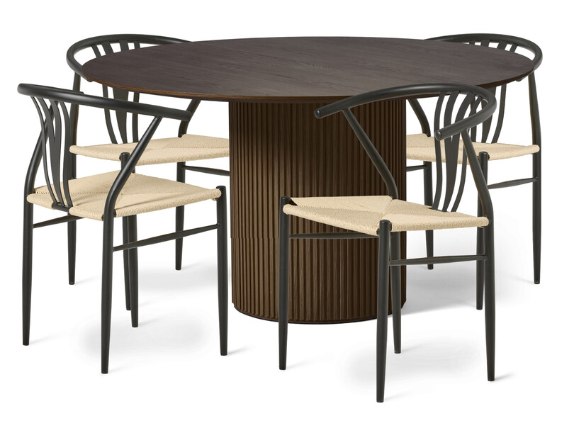 Astrid - Matgrupp med 4 stolar Yngve - Beige