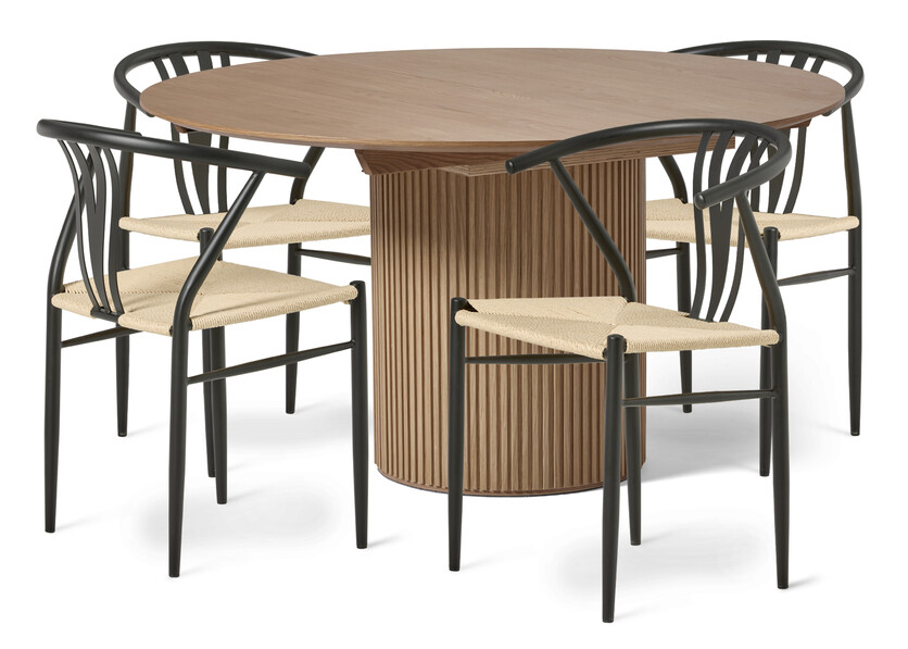 Astrid - Matgrupp med 4 stolar Yngve - Beige