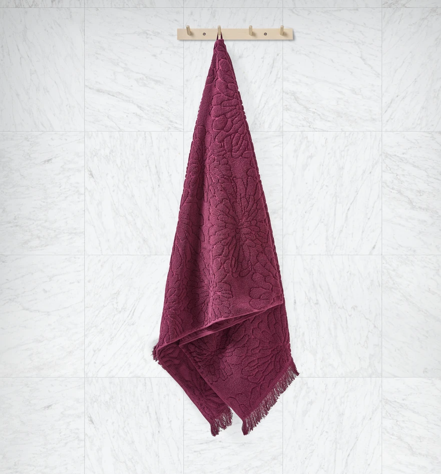 Agnes - Badhandduk, 70x140 cm - Röd