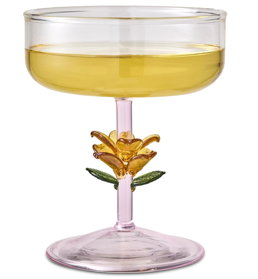 Blomma - Champagneglas Coupe, H 12 Ø 10 cm, 20 cl - Flerfärgad