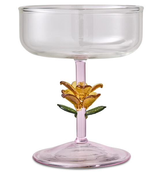 Blomma - Champagneglas Coupe, H 12 Ø 10 cm, 20 cl - Flerfärgad