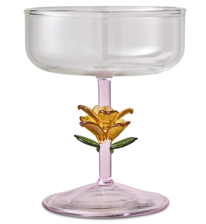 Blomma - Champagneglas Coupe, H 12 Ø 10 cm, 20 cl - Flerfärgad