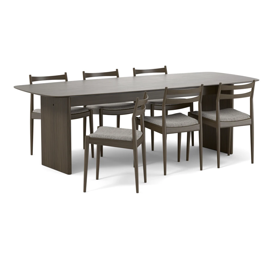 Ines - Matgrupp med 6 stolar Ines - Brun