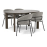 Amina - Matgrupp med 4 karmstolar Selina - Grå