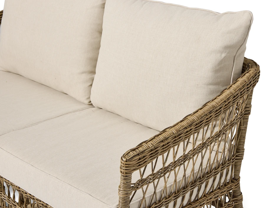 Marbella - Utegrupp med soffa, 2 fåtöljer och bord - Beige