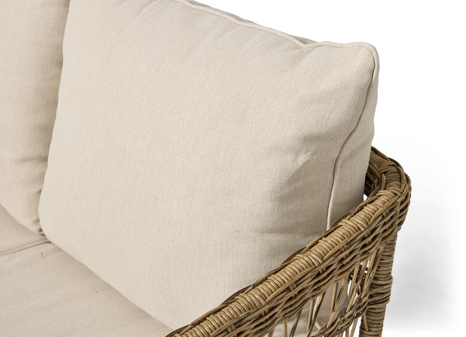 Marbella - Utegrupp med soffa, 2 fåtöljer och bord - Beige