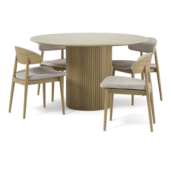 Astrid - Matgrupp med 4 stolar Canape - Beige