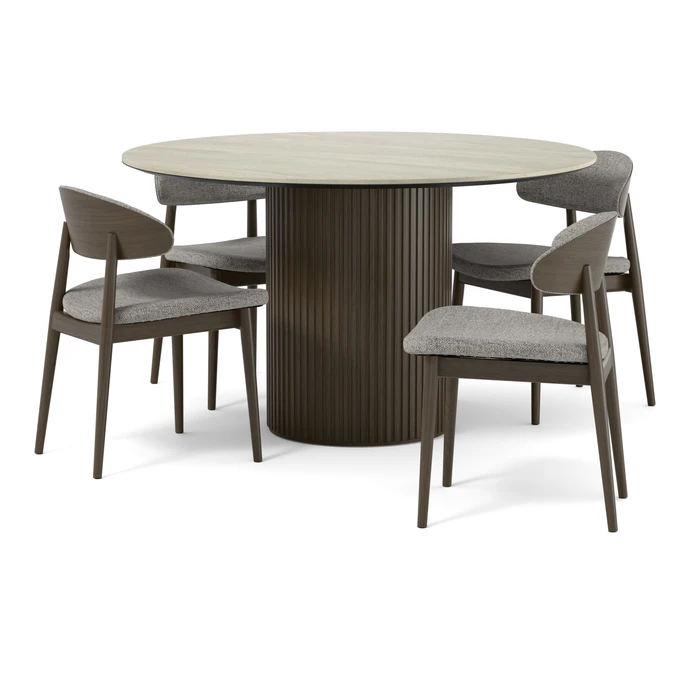 Astrid, Matgrupp med 4 stolar Canape