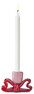 Bow - Ljusstake, H 9 B 6,4 L 13,5 cm - Rosa
