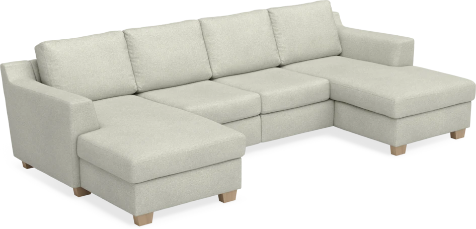 Friday - 2-sits soffa med två schäslonger - Beige