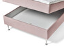 Ease - Manuellt ställbär säng med förvaring, enkelsäng 120x200 cm med bäddmadrass - Rosa