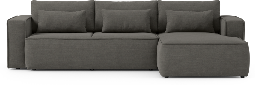 Ide - Bäddsoffa 3-sits med schäslong höger - Grå